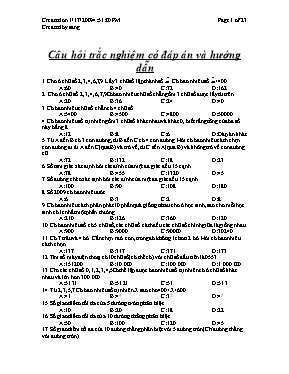 Trắc nghiệm tổ hợp nhị thức NewTon